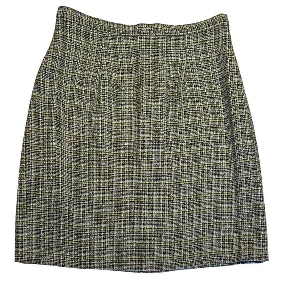 Vintage 80s LA BELLE Tweed Skirt Suit Size 9 Double Breasted Jacket Retro Career - Picture 3 of 11